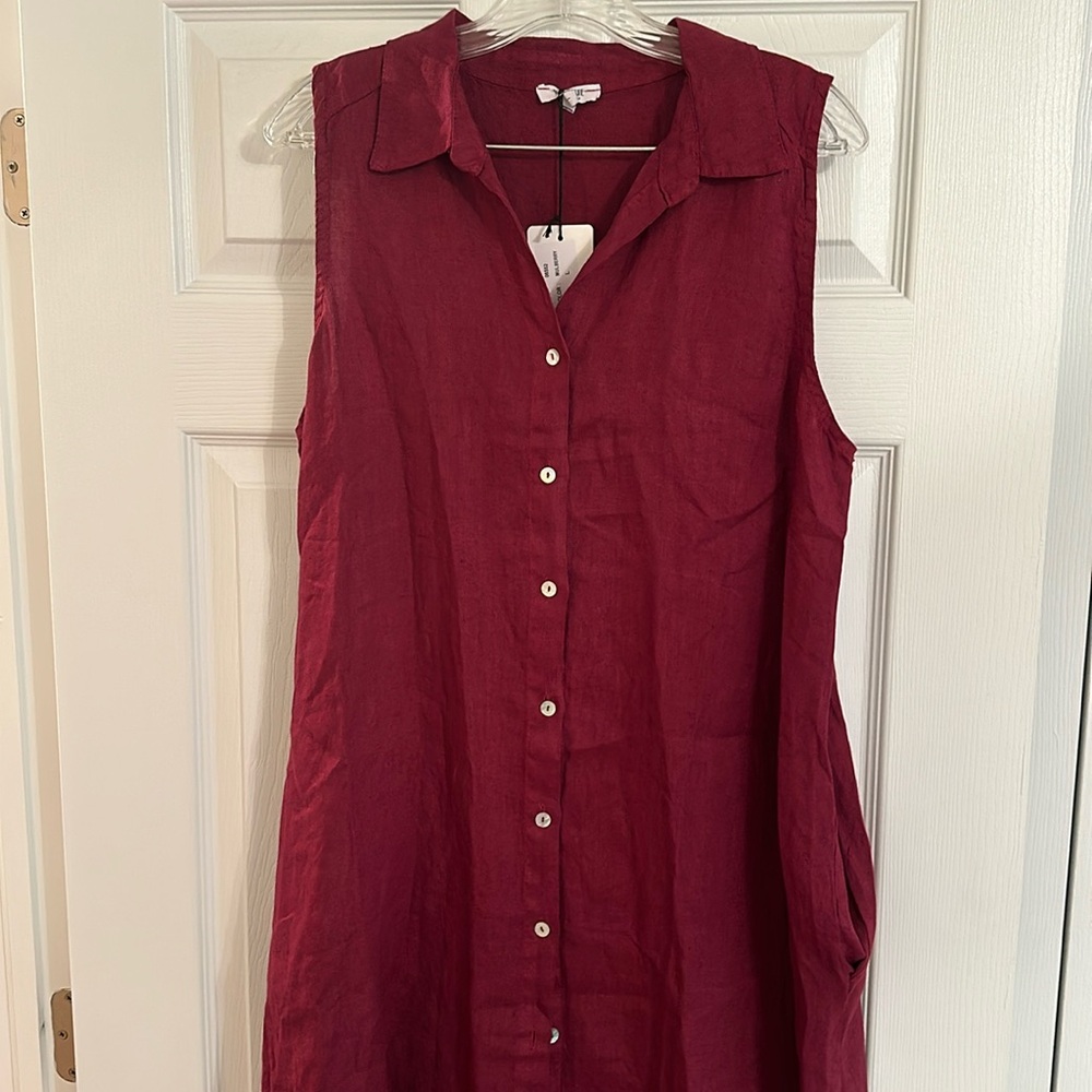 Made in Italy Linen dress with pockets